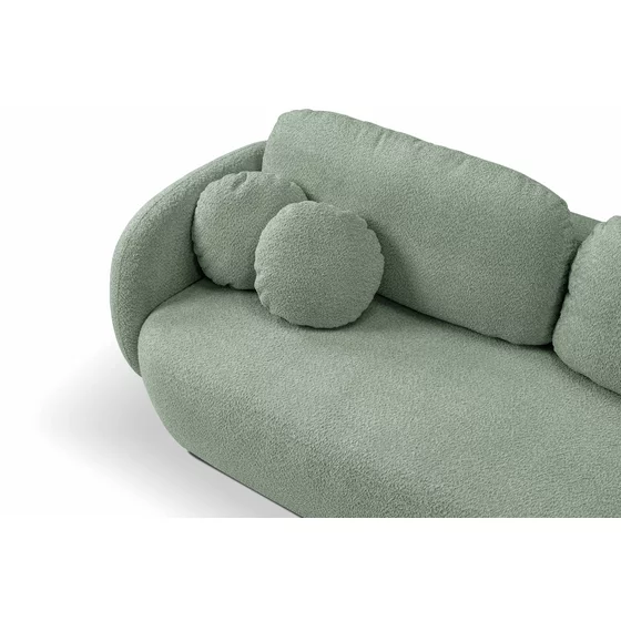Canapea Extensibila Olio, 238x101x86.5 cm, Stofa - Verde Mint picture - 4