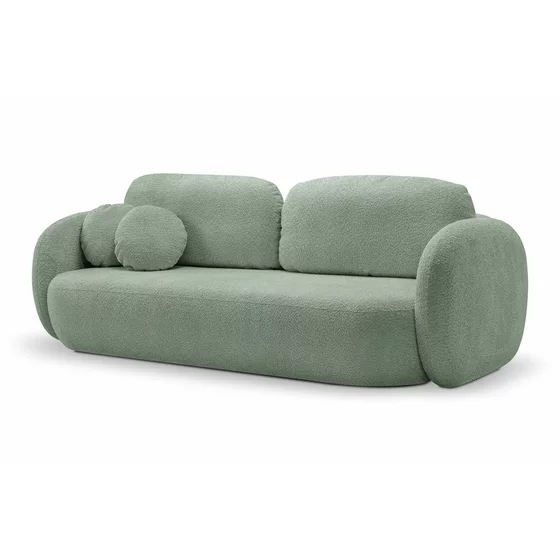 Canapea Extensibila Olio, 238x101x86.5 cm, Stofa - Verde Mint picture - 3