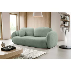 Canapea Extensibila Olio, 238x101x86.5 cm, Stofa - Verde Mint