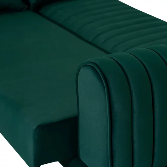 Canapea Extensibila Poema,  235x92x90 cm, Stofa, Verde picture - 4