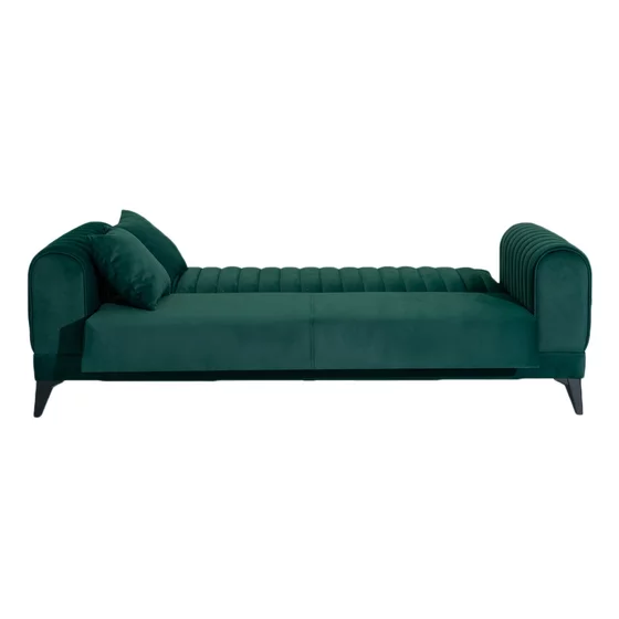 Canapea Extensibila Poema,  235x92x90 cm, Stofa, Verde picture - 6