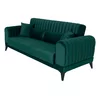 Canapea Extensibila Poema,  235x92x90 cm, Stofa, Verde picture - 2