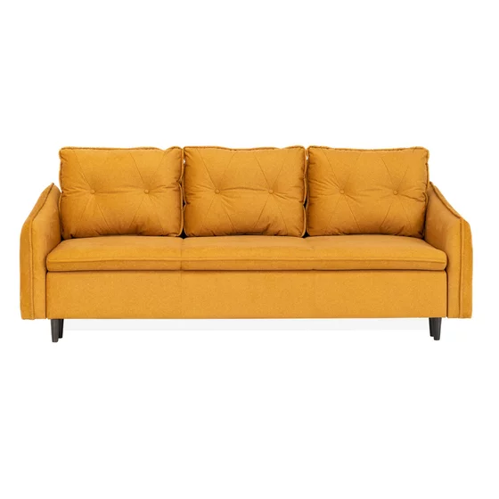 Canapea Extensibila Sofia, 226x100x94 cm, Stofa Cruse 524, Galbena picture - 1