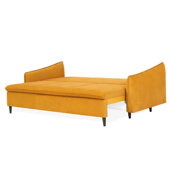 Canapea Extensibila Sofia, 226x100x94 cm, Stofa Cruse 524, Galbena picture - 3