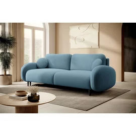 Canapea Extensibila Soft, 232x109x95 cm, Stofa - Albastra