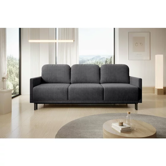 Canapea Extensibila Solo, 212x97x87 cm, Stofa POSO 60 Gri Inchis picture - 1