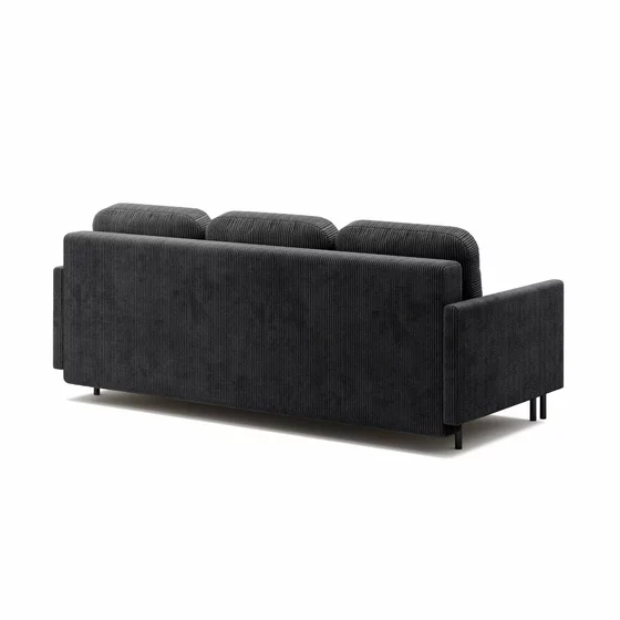 Canapea Extensibila Solo, 212x97x87 cm, Stofa POSO 60 Gri Inchis picture - 4