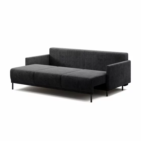 Canapea Extensibila Solo, 212x97x87 cm, Stofa POSO 60 Gri Inchis picture - 5