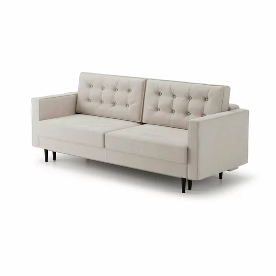 Canapea Extensibila Tivoli,  224x95x91 cm, Catifea, Beige picture - 2