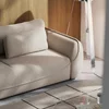 Canapea Extensibila Umea, 257x108x92 cm, Stofa, Beige picture - 3
