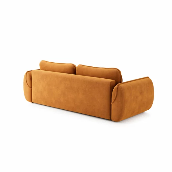 Canapea Extensibila Umea, 257x108x92 cm, Stofa, Caramiziu picture - 8