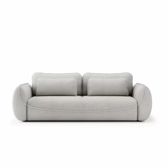 Canapea Extensibila Umea, 257x108x92 cm, Stofa, Gri Platina picture - 4