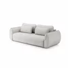 Canapea Extensibila Umea, 257x108x92 cm, Stofa, Gri Platina picture - 5