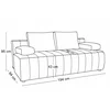 Canapea Extensibila Zeno, 194x94x95 cm, Stofa, Verde picture - 5