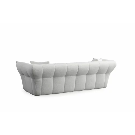 Canapea Fixa Boxer, 240x106x75 cm - Stofa Tip Boucle, Crem picture - 2