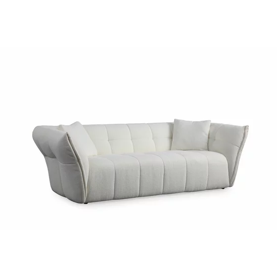Canapea Fixa Boxer, 240x106x75 cm - Stofa Tip Boucle, Crem picture - 1