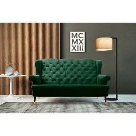 Canapea Venice, 187x94x103 cm, Catifea Verde Inchis
