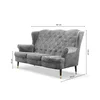 Canapea Venice, 187x94x103 cm, Catifea Verde Inchis picture - 2