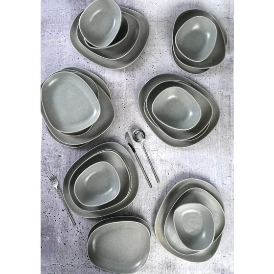 Ceramica Serviciu de Masa (24 Bucati) CTKYEMEKTETRA6470000000024 - Gri picture - 3