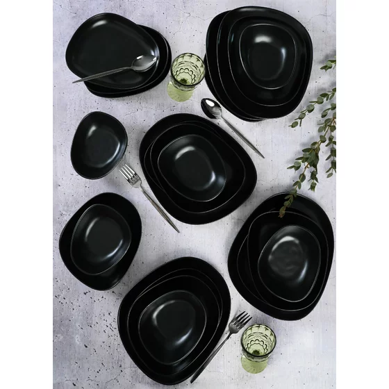 Ceramica Serviciu de Masa (24 Bucati) CTKYEMEKTETRA9560000000024 - Negru picture - 3