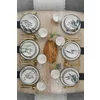 Ceramica Serviciu de Masa (24 Bucati) TY140524F022A29DM00MAET600 -Alb/Verde/Violet/Negru picture - 1