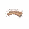 Coltar Bella, 274x230x74-85 cm, Stofa, Gri Deschis picture - 3