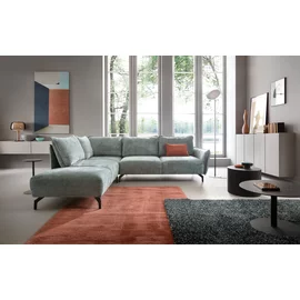 Coltar Bella, 274x230x74-85 cm, Stofa, Verde Mint