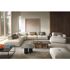 Coltar Calm + Masuta Cafea, 512x280x145x65 cm, Stofa Beige