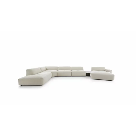 Coltar Calm + Masuta Cafea, 512x280x145x65 cm, Stofa Beige picture - 2