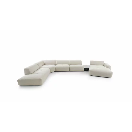 Coltar Calm + Masuta Cafea, 512x280x145x65 cm, Stofa Beige picture - 3