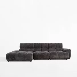 Coltar Chani PR2, 320x150x71-86 cm, Stofa, Grafit