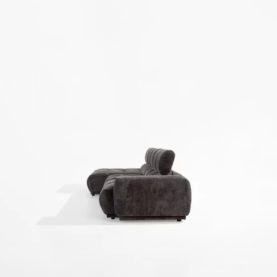 Coltar Chani PR2, 320x150x71-86 cm, Stofa, Grafit picture - 4