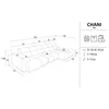 Coltar Chani PR2, 320x150x71-86 cm, Stofa, Grafit picture - 8