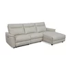 Coltar Cu Recliner Fisher U50763M, 259x162.5x101.5 h cm, Piele Naturala, Crem picture - 4