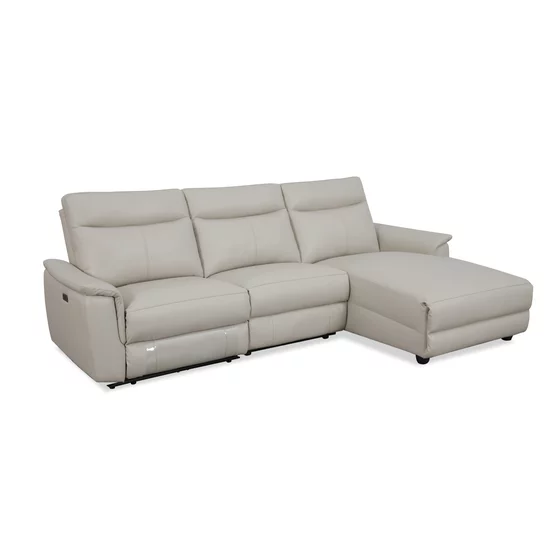 Coltar Cu Recliner Fisher U50763M, 259x162.5x101.5 h cm, Piele Naturala, Crem picture - 4