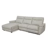 Coltar Cu Recliner Fisher U50763M, 259x162.5x101.5 h cm, Piele Naturala, Crem picture - 5