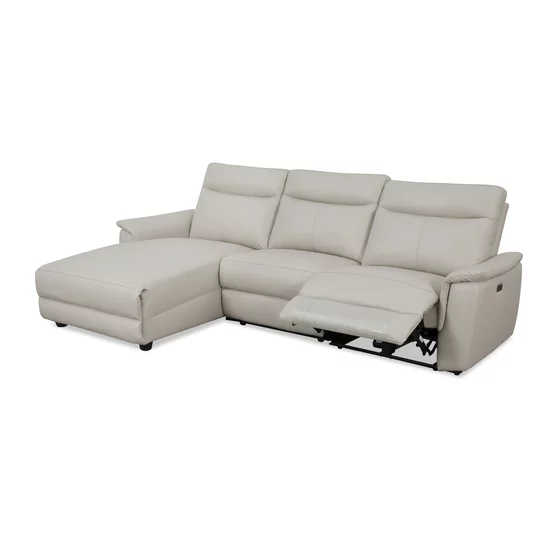 Coltar Cu Recliner Fisher U50763M, 259x162.5x101.5 h cm, Piele Naturala, Crem picture - 6