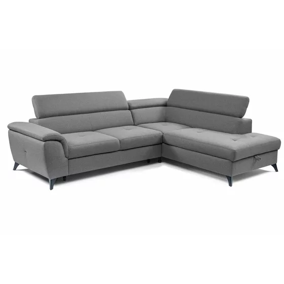 Coltar Extensibil Aldeia, 251.5x200x70/90 cm, Stofa - Gri Deschis picture - 2