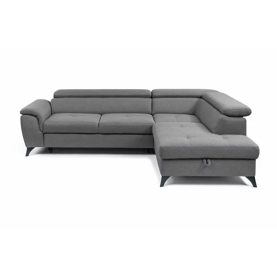 Coltar Extensibil Aldeia, 251.5x200x70/90 cm, Stofa - Gri Deschis picture - 7
