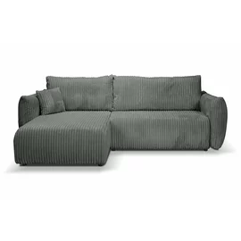 Coltar Extensibil Allora, 257x177x88, Stofa, Gri Stanga (L)