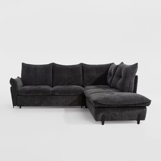 Coltar Extensibil Almeria, PR2, 250x220x95 cm, Stofa Reven 18, Grafit picture - 1