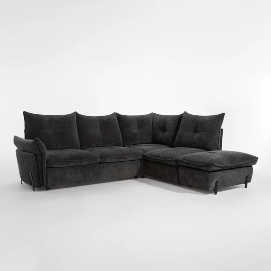 Coltar Extensibil Almeria, PR2, 250x220x95 cm, Stofa Reven 18, Grafit picture - 2