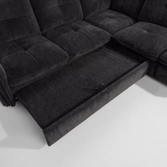 Coltar Extensibil Almeria, PR2, 250x220x95 cm, Stofa Reven 18, Grafit picture - 6
