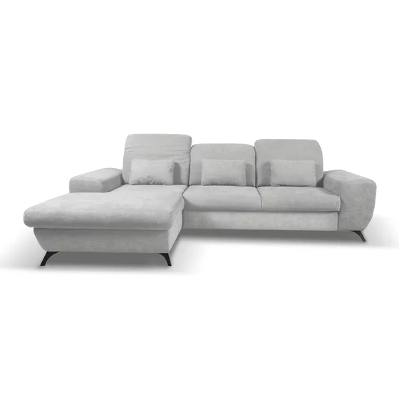 Coltar Extensibil Alta, 279x172x70-96 cm, Stofa, Gri Deschis picture - 4