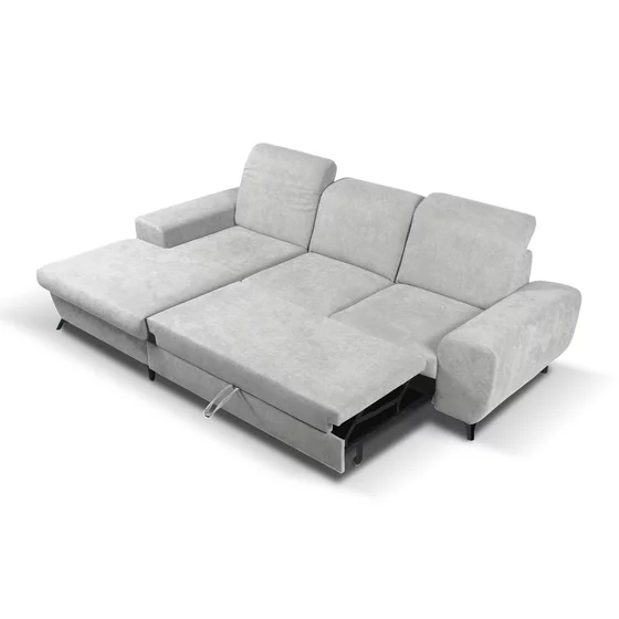 Coltar Extensibil Alta, 279x172x70-96 cm, Stofa, Gri Deschis picture - 5