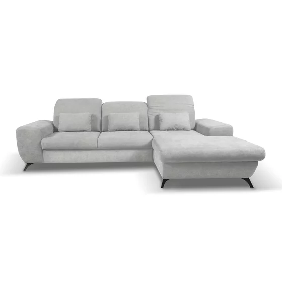 Coltar Extensibil Alta, 279x172x70-96 cm, Stofa, Gri Deschis picture - 7