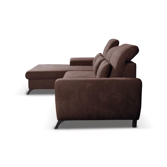 Coltar Extensibil Alta, 279x172x70-96 cm, Stofa, Maro picture - 3
