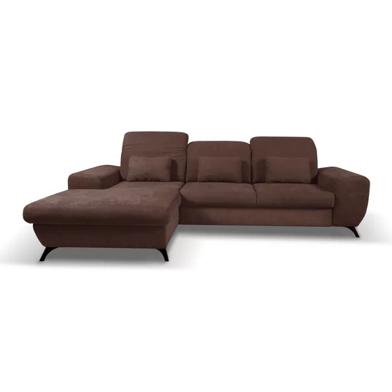 Coltar Extensibil Alta, 279x172x70-96 cm, Stofa, Maro picture - 2