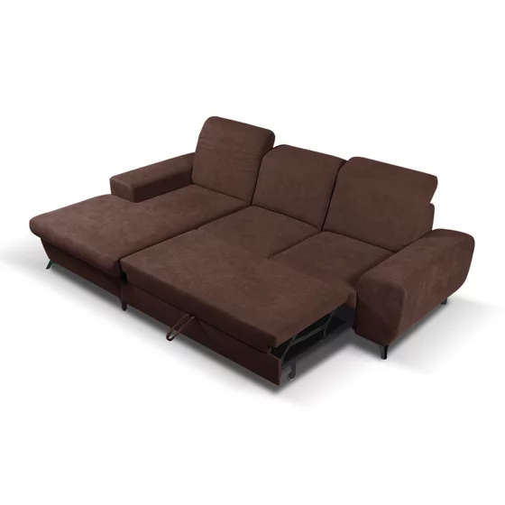 Coltar Extensibil Alta, 279x172x70-96 cm, Stofa, Maro picture - 4