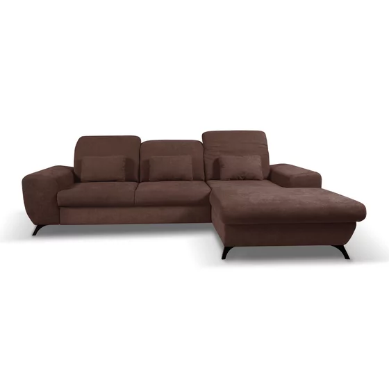 Coltar Extensibil Alta, 279x172x70-96 cm, Stofa, Maro picture - 7
